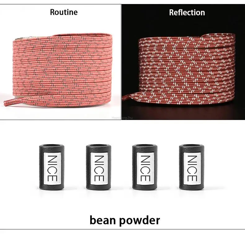 New Reflective No Tie Shoelaces Elastic Laces Sneakers Flat Shoe laces without ties Kids Adult Shoelace One size fits all Shoes