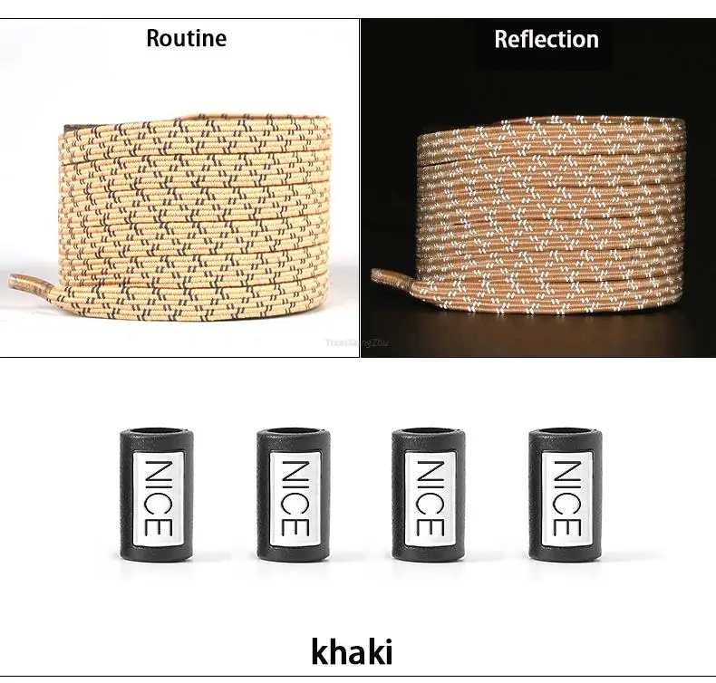 New Reflective No Tie Shoelaces Elastic Laces Sneakers Flat Shoe laces without ties Kids Adult Shoelace One size fits all Shoes