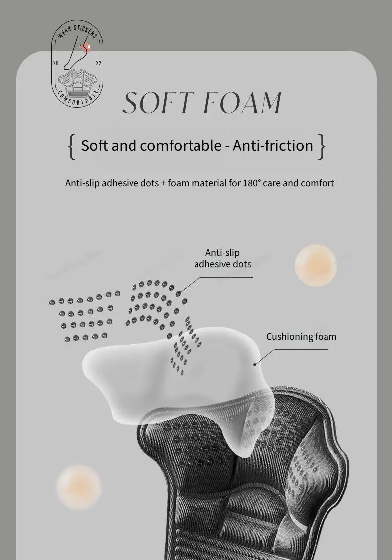 5D Men Heel Protectors Stickers Comfort Leather Shoes Pads Sneakers Insoles Foot Pain Relievers Adjust Size Cushion Care Inserts