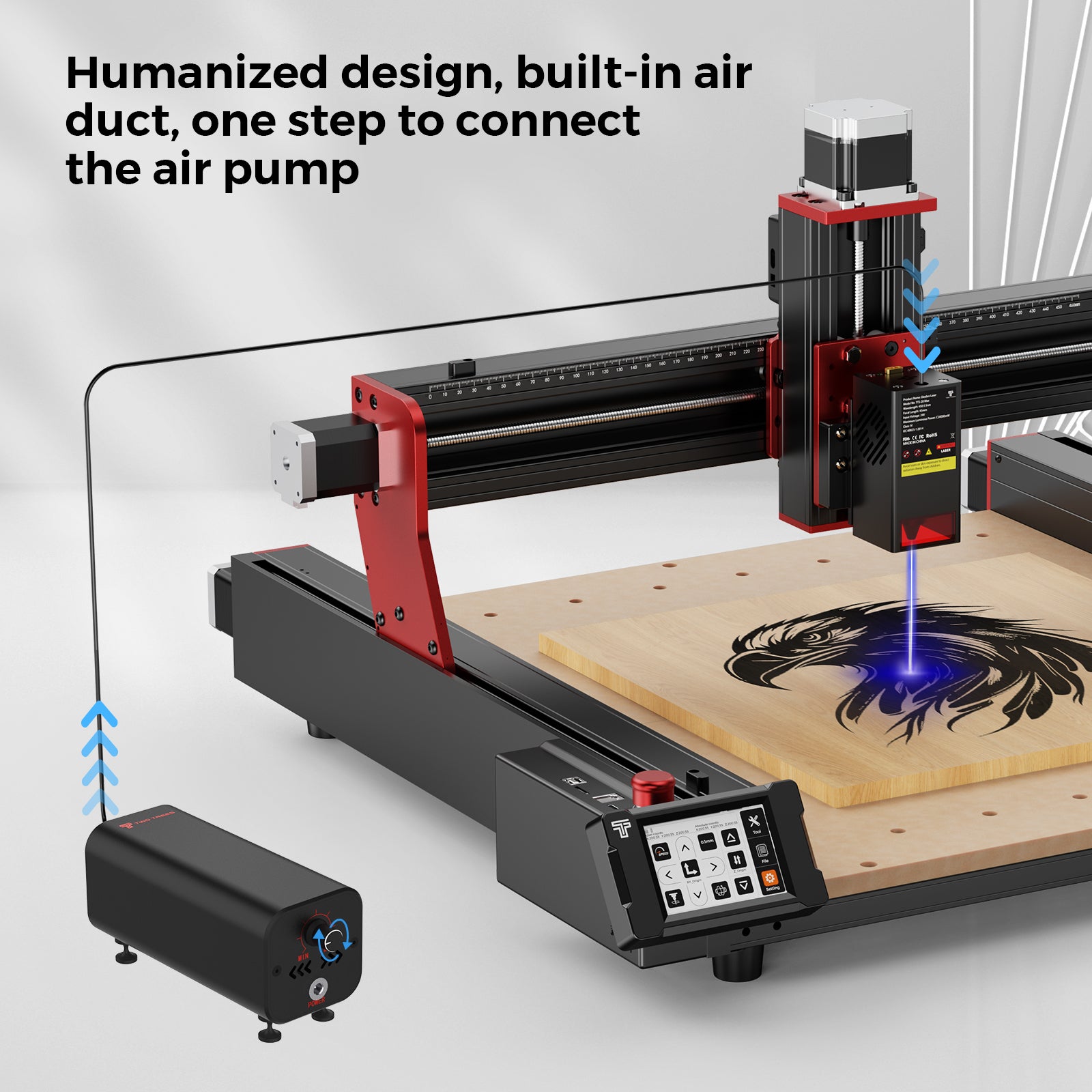 TWOTREES TTC450 Pro CNC Router With NEMA 57 Stepper Motor 4-Axis Engraver Machine for Wood Acrylic Aluminum PCB Carving Cutting