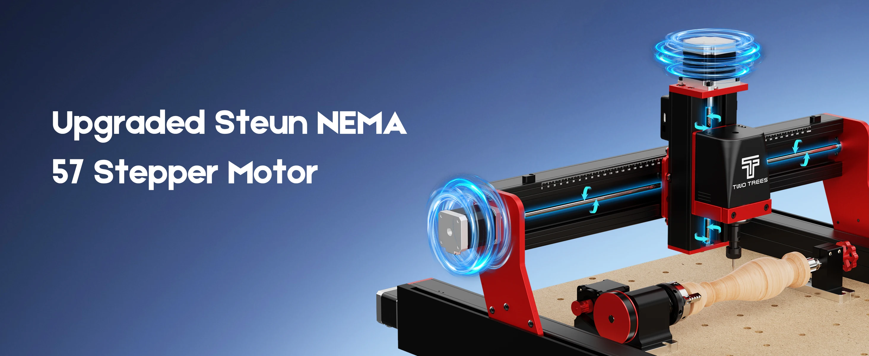 TWOTREES TTC450 Pro CNC Router With NEMA 57 Stepper Motor 4-Axis Engraver Machine for Wood Acrylic Aluminum PCB Carving Cutting