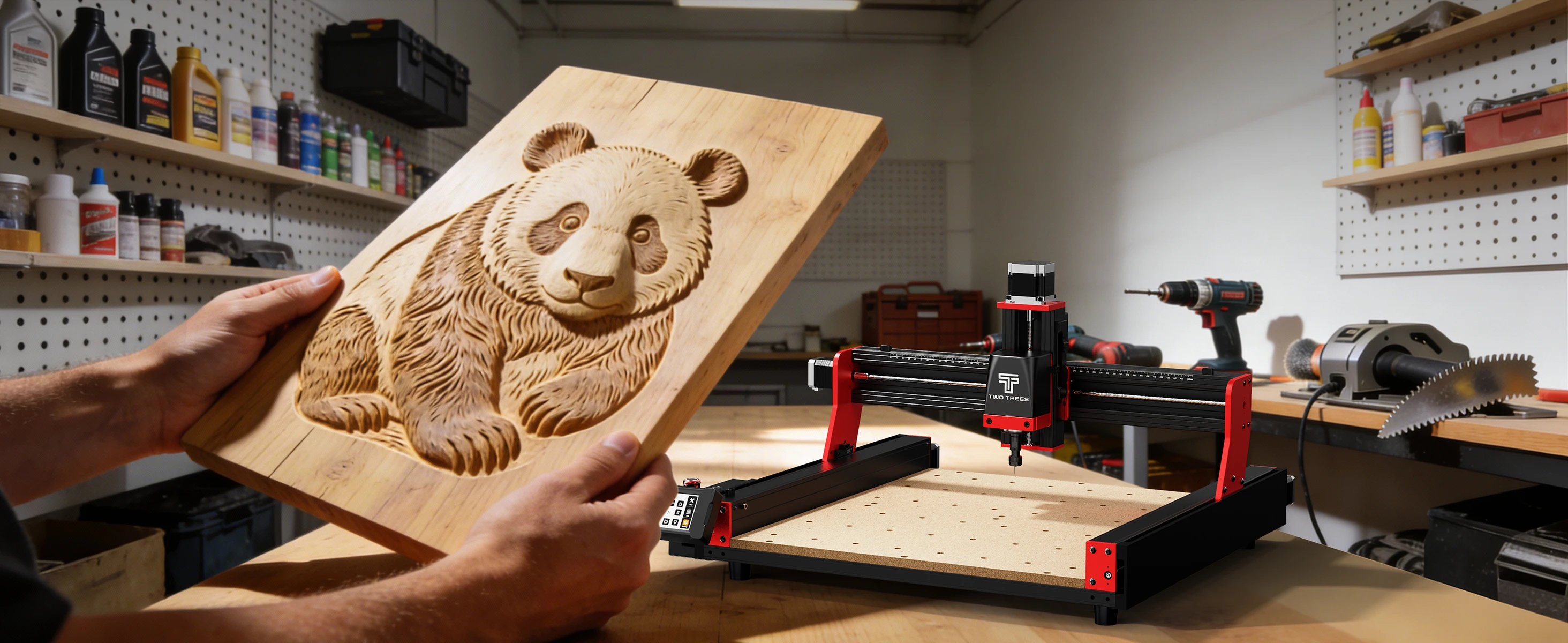 TWOTREES TTC450 Pro CNC Router With NEMA 57 Stepper Motor 4-Axis Engraver Machine for Wood Acrylic Aluminum PCB Carving Cutting