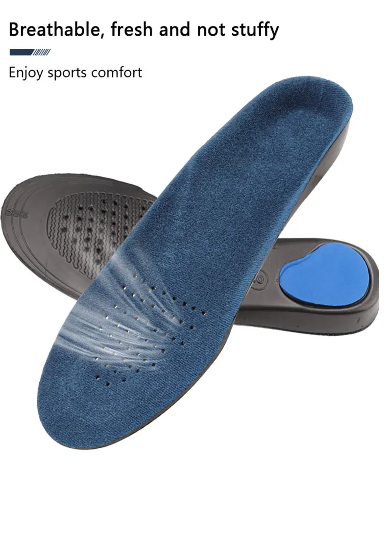 1Pair Plantar Fasciitis Arch Support Shoes Insole Orthopedic Insoles for Feet Shock-absorbing Shoe Pads Unisex Size EU34-49