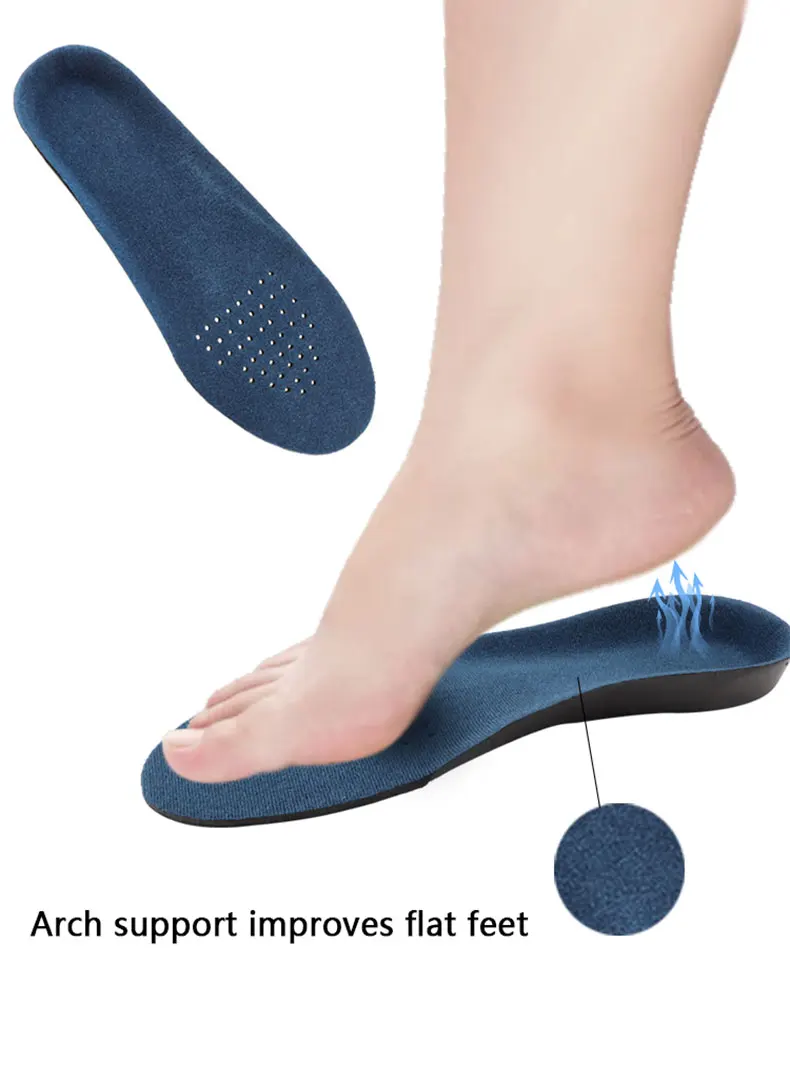 1Pair Plantar Fasciitis Arch Support Shoes Insole Orthopedic Insoles for Feet Shock-absorbing Shoe Pads Unisex Size EU34-49