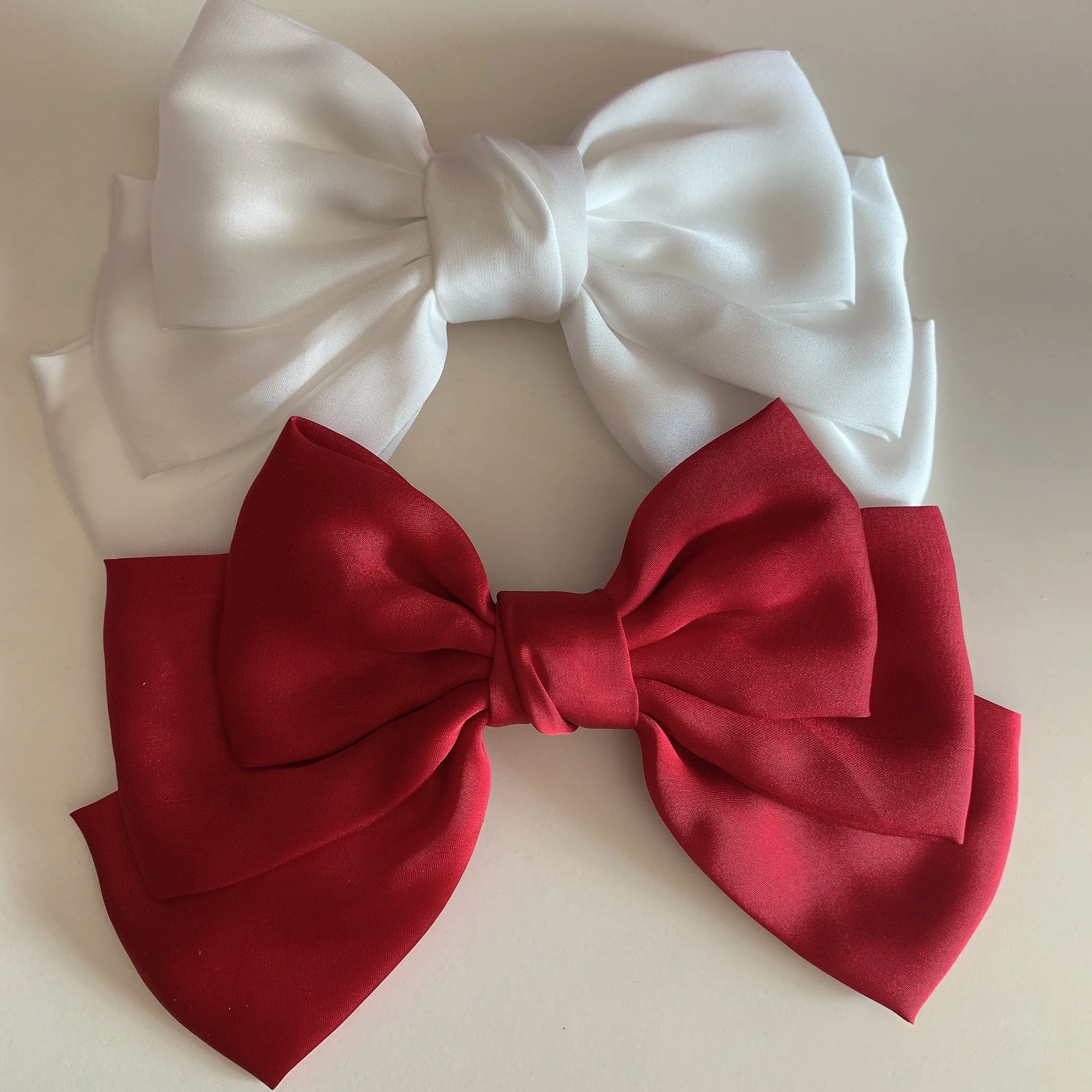 Fashion Solid Color Large Satin Bow Hairpins Barrettes For Women Girl Korean Hair Clip Hairgrip Headwear Hair Accessories Hot