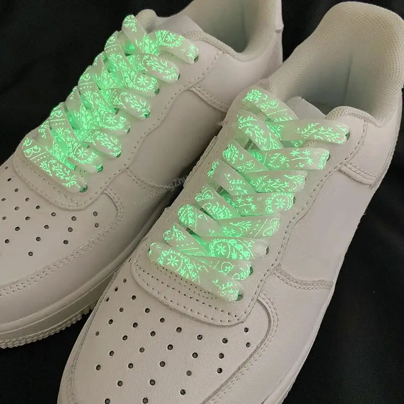 1Pair Luminous Shoe laces Quality Fluorescent Shoelaces for Sneakers Flat Laces night glow Shoelace Shoes Strings 120/140/160CM