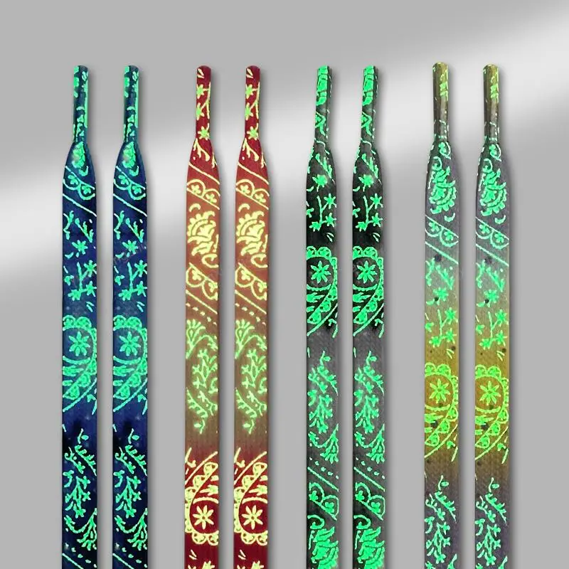 1Pair Luminous Shoe laces Quality Fluorescent Shoelaces for Sneakers Flat Laces night glow Shoelace Shoes Strings 120/140/160CM