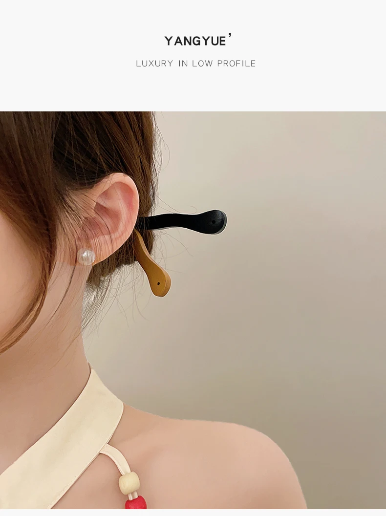 Black Sandalwood Hand Carving Ancient Chinese Hairpin Women Hanfu Dress Cosplay Wooden Hair Forks Coiled Hair Styling Jewelry