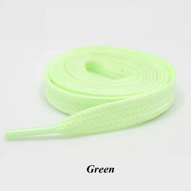 1Pair Luminous Shoelace Athletic Sport Flat Shoe Laces Glow In The Dark Night Color Fluorescent Shoelace 80/100/120/140CM YG-2