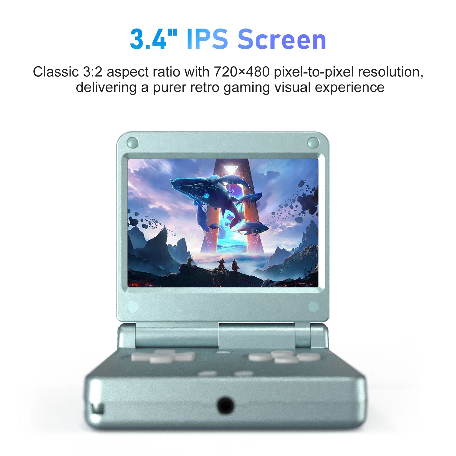 Anbernic RGSP 64 Bit Retro Handheld Game Player 16G Built-in Linux System Foldable 3.4 Inch IPS Screen Retro Game Console RG SP