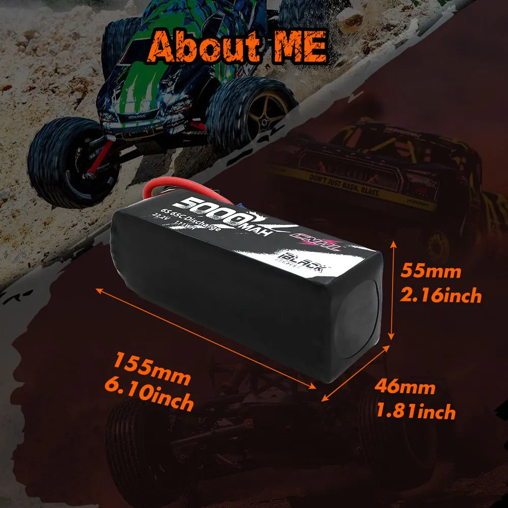 CNHL Lipo Battery 3S 4S 6S 11.1V 14.8V 22.2V 5000mAh 65C with EC5 XT90 Plug For RC Car Truck Aircraft Helicopter Airplane Boat