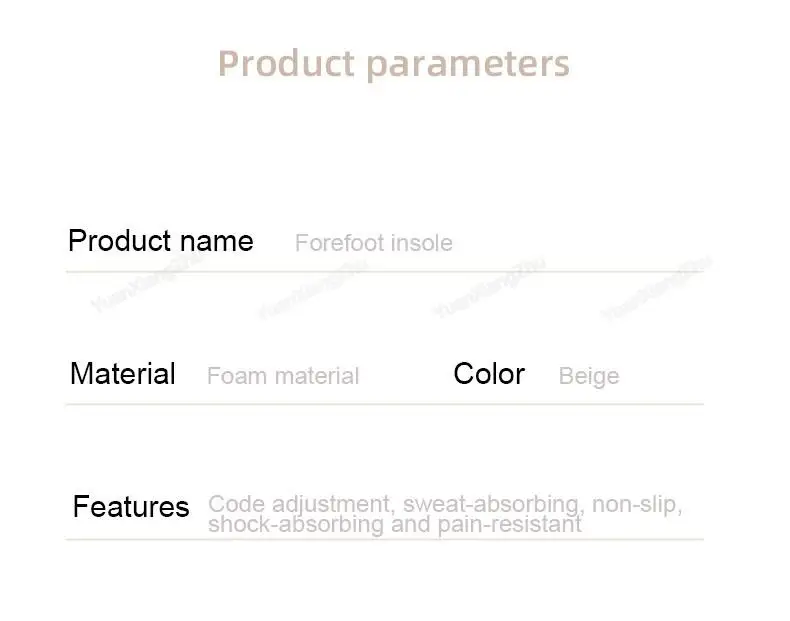 Forefoot Pads Women Half Insoles Adjust size Shoe Pads Comfortable Foot Care Products High Heel shoe Forefoot Non-slip Cushion