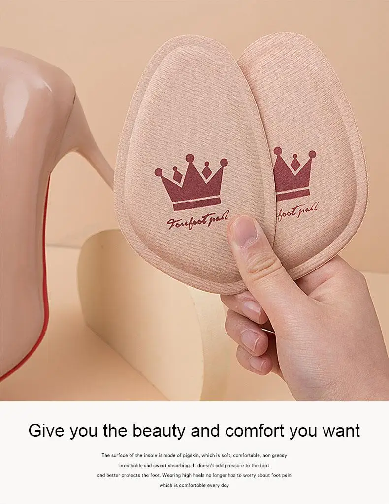 Forefoot Pads Women Half Insoles Adjust size Shoe Pads Comfortable Foot Care Products High Heel shoe Forefoot Non-slip Cushion