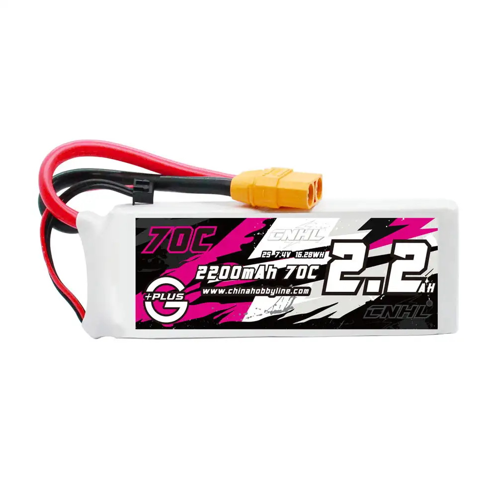 2pcs CNHL 2S 7.4V Lipo Battery 2200mAh 40C 70C With T Deans XT60 Plug for FPV Quadcopter Drone Airplane Helicopter Car Hobby