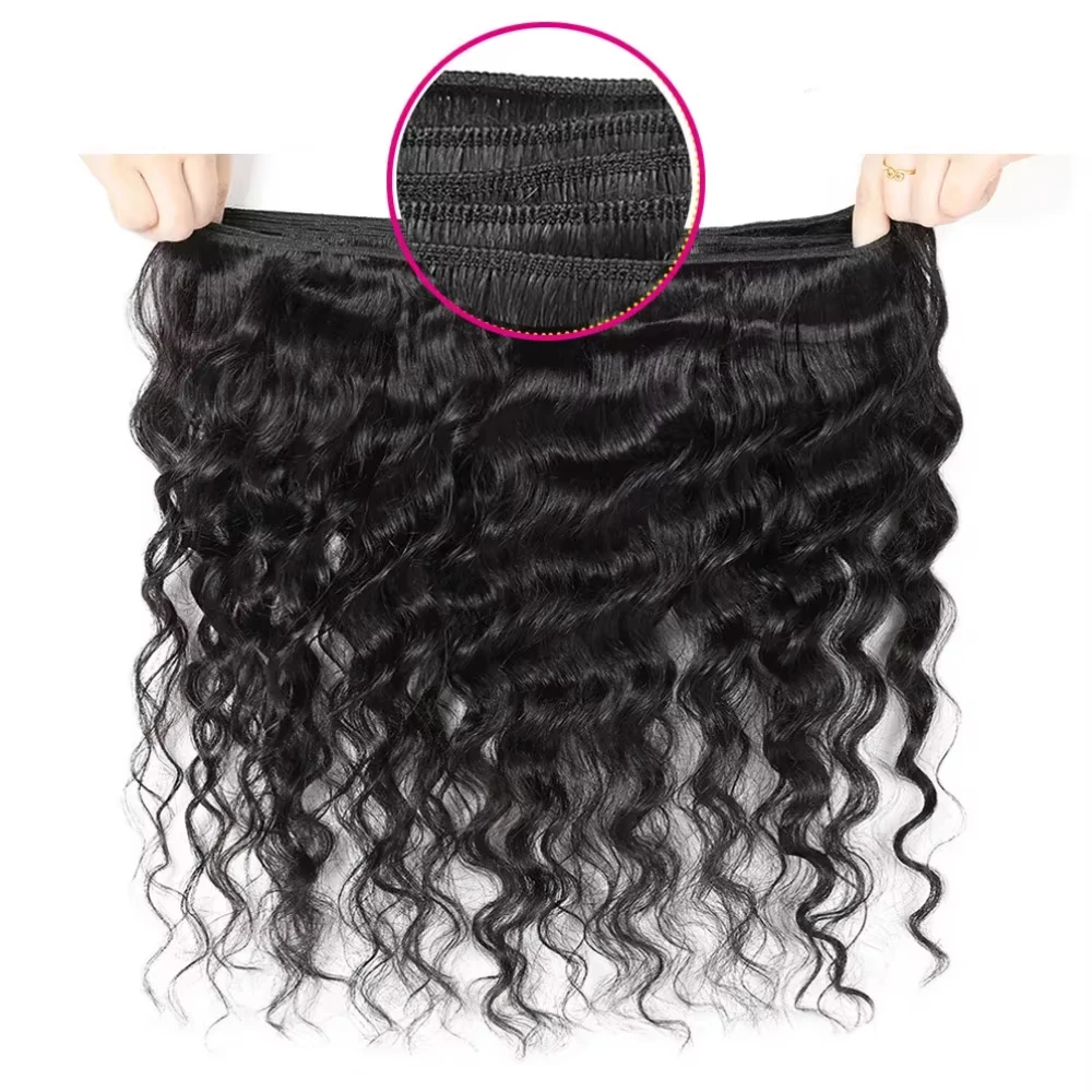 UNICE Loose Deep Wave 1/3 PCS Natural Color Unprocessed Virgin 100% Human Hair Bundles Sew-In Weaves 100Grams Per Bundle