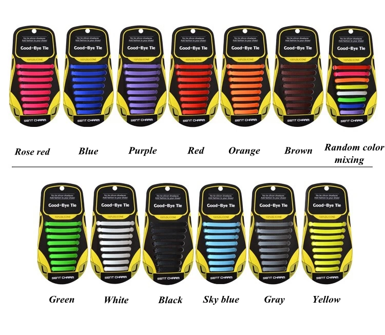 16Pcs/lot Elastic Silicone Shoelaces Kids Unisex Adult Athletic Running No Tie Shoelace Sneakers Fit Strap Shoe Laces Wholesale