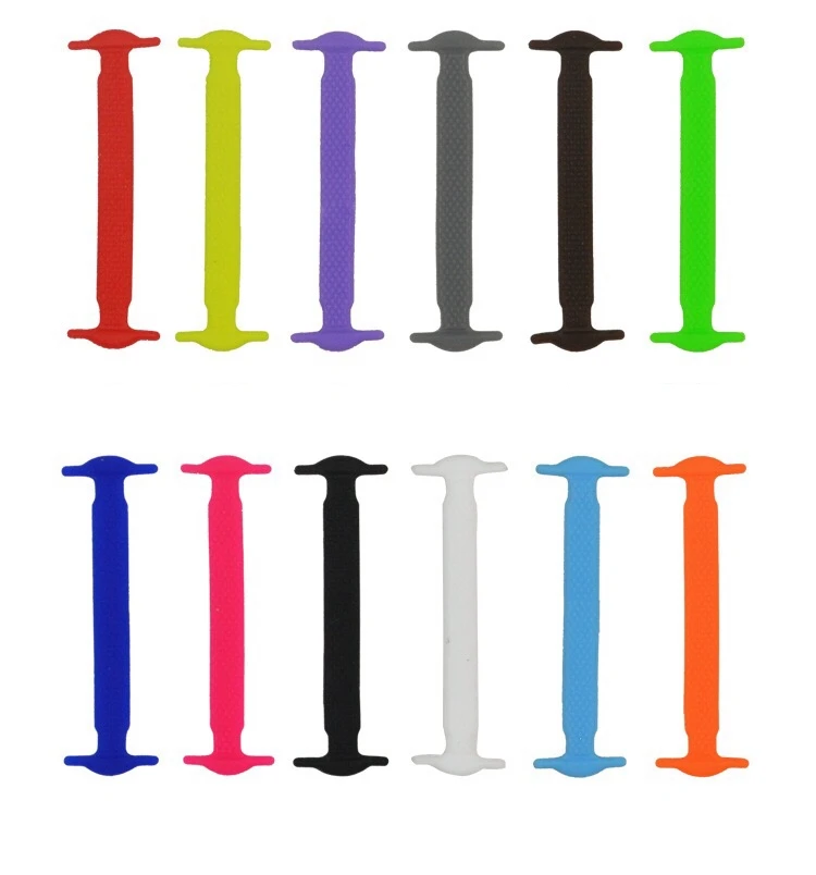 16Pcs/lot Elastic Silicone Shoelaces Kids Unisex Adult Athletic Running No Tie Shoelace Sneakers Fit Strap Shoe Laces Wholesale