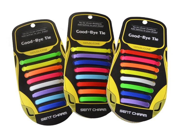 16Pcs/lot Elastic Silicone Shoelaces Kids Unisex Adult Athletic Running No Tie Shoelace Sneakers Fit Strap Shoe Laces Wholesale
