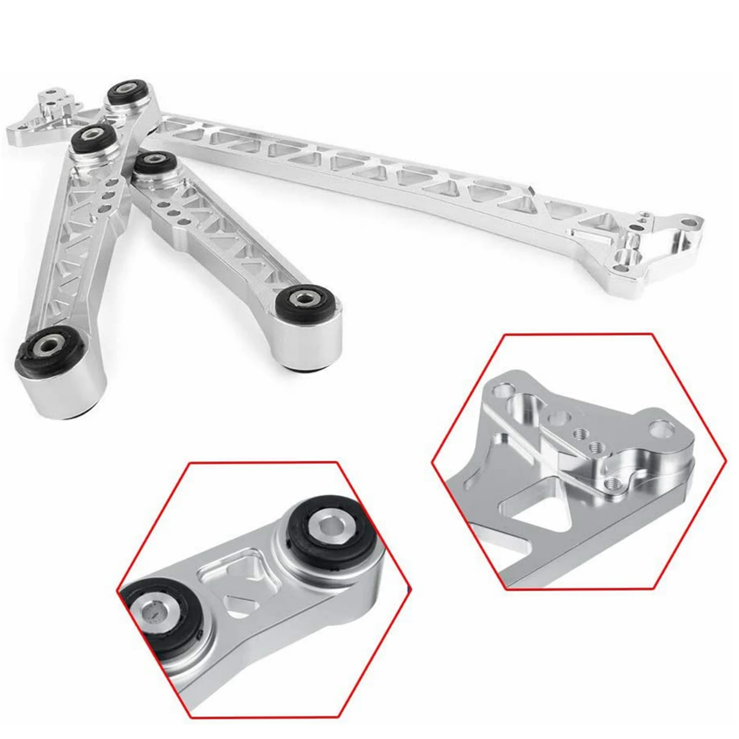 Hot sale Chassis Parts Billet Rear Lower Control Arms + Subframe Brace for Honda Civic EG 92-95 or 1994-2001 Acura Integra