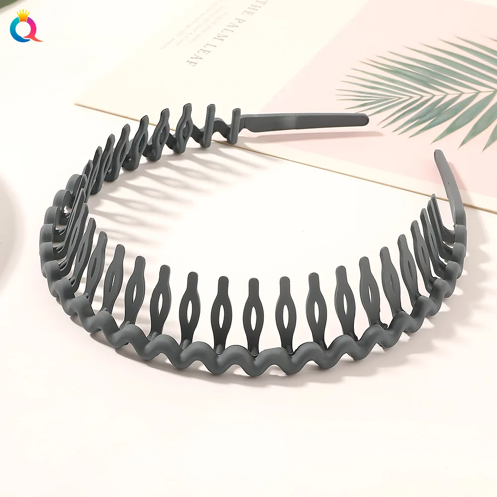 Fashion Simple Headdress Solid Color Resin Hair Comb Hairbands For Women Headband Hair Hoop Bezel With Teeth Hair Accessories