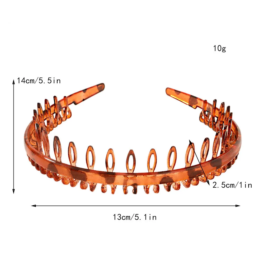 Fashion Simple Headdress Solid Color Resin Hair Comb Hairbands For Women Headband Hair Hoop Bezel With Teeth Hair Accessories