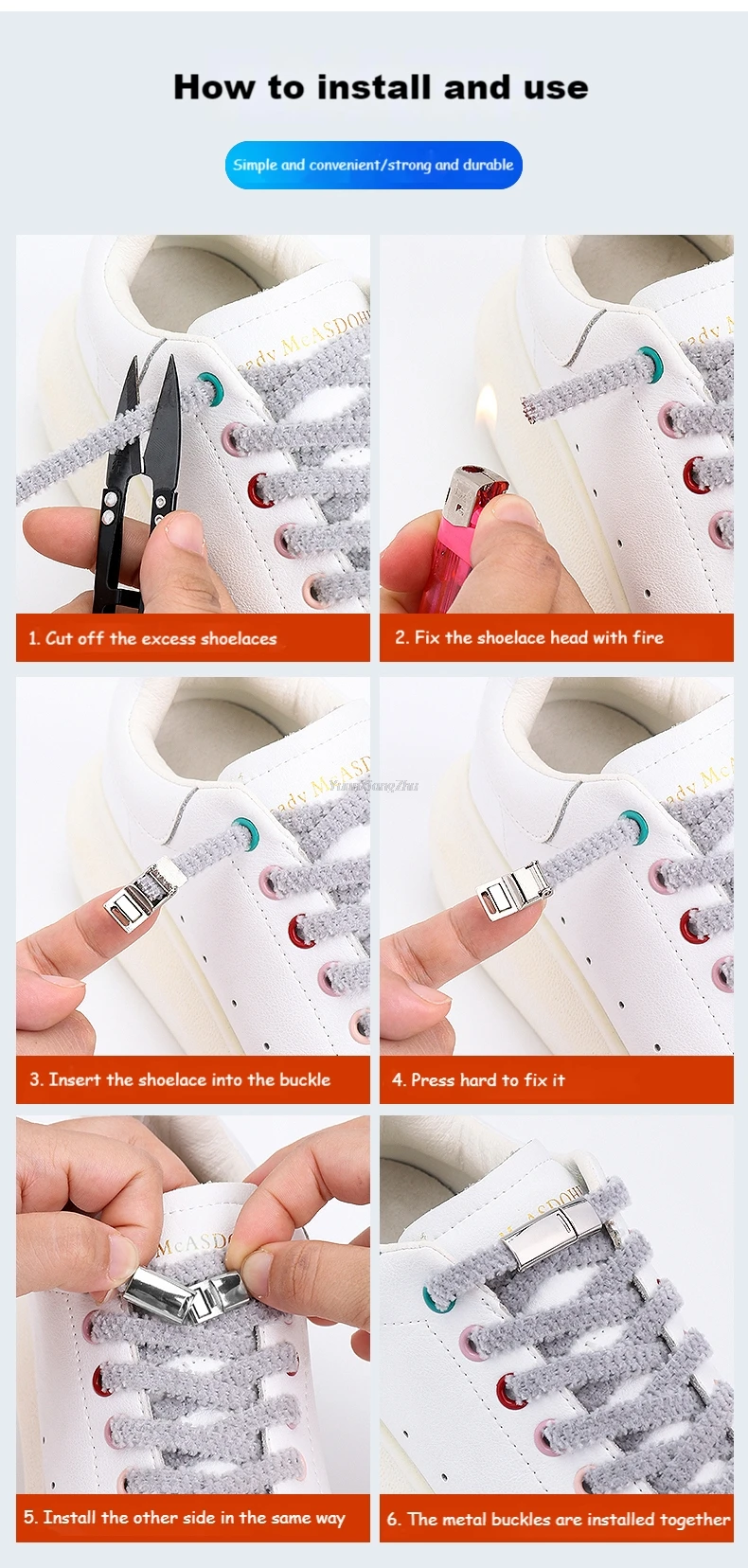 Magnetic Lock Shoelaces Boots Plush Laces Kids Adult Elastic No tie Shoe laces Sneakers for Shoelace One Size Fits All Shoes