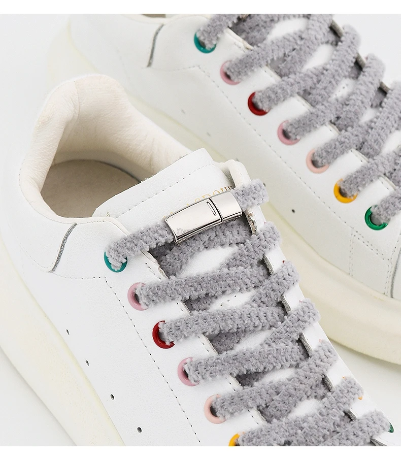 Magnetic Lock Shoelaces Boots Plush Laces Kids Adult Elastic No tie Shoe laces Sneakers for Shoelace One Size Fits All Shoes