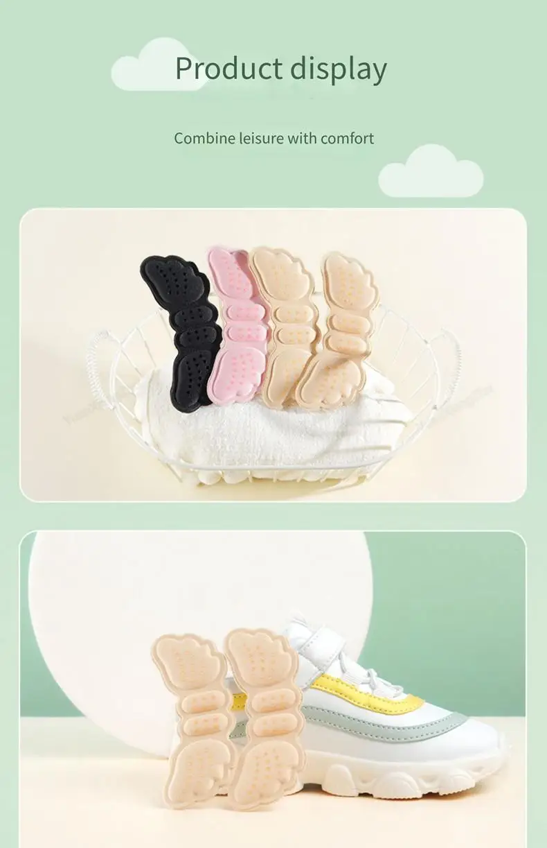 Heel Protectors kids Shoes Heels Cushion Shoe Pads for Child Stickers Inserts Adjustable Size Shoes Insoles Foot Pain Relievers