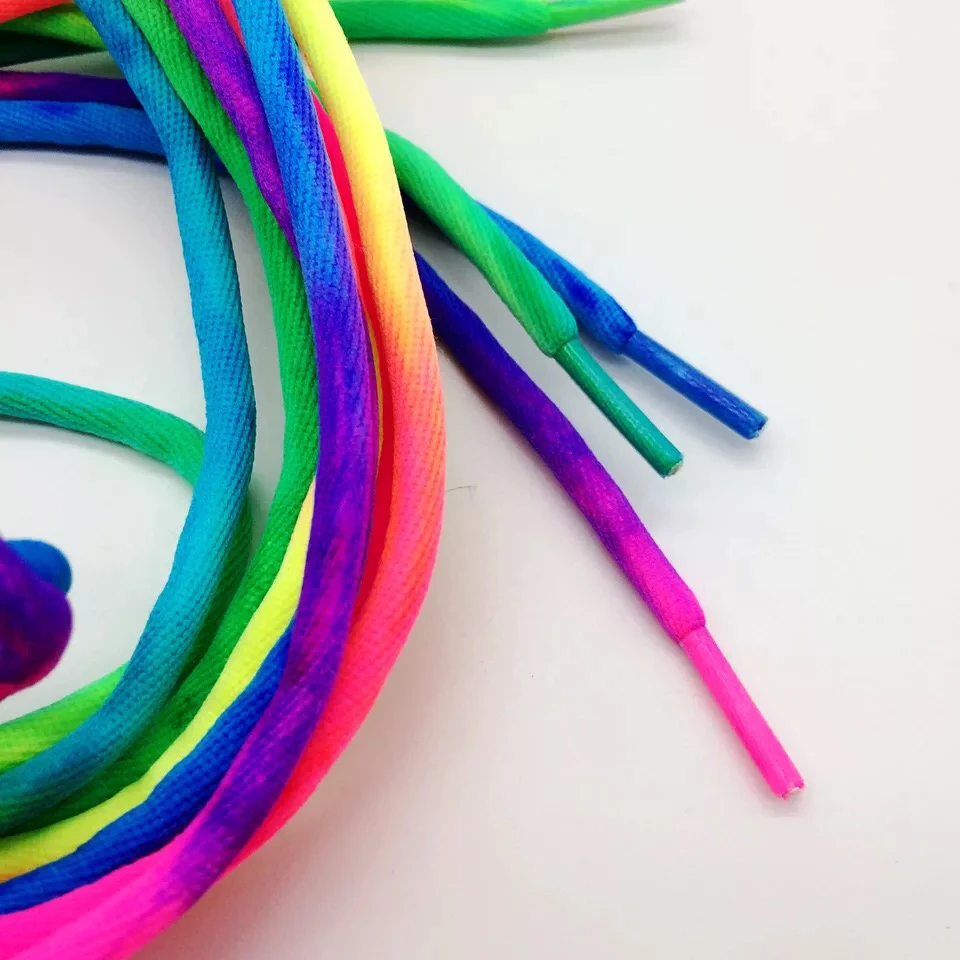 2Pcs Rainbow Shoelaces Round Laces for Shoes Colorful Shoe laces Boots Sneakers Shoelace 120CM 140CM Shoestrings