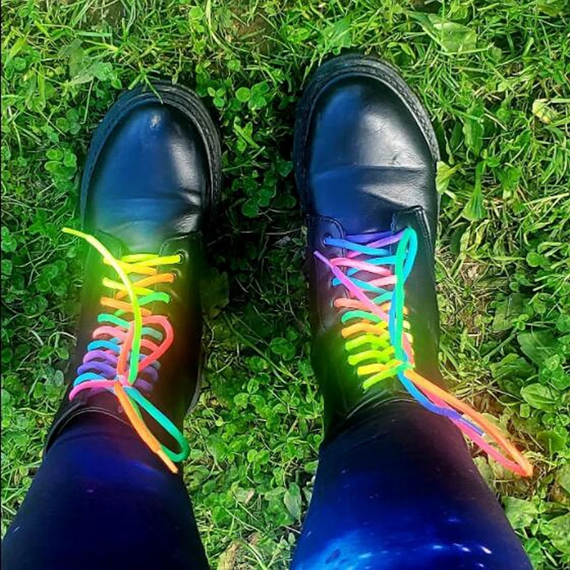 2Pcs Rainbow Shoelaces Round Laces for Shoes Colorful Shoe laces Boots Sneakers Shoelace 120CM 140CM Shoestrings