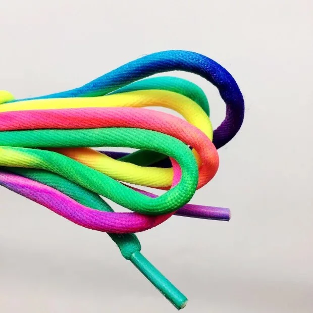 2Pcs Rainbow Shoelaces Round Laces for Shoes Colorful Shoe laces Boots Sneakers Shoelace 120CM 140CM Shoestrings