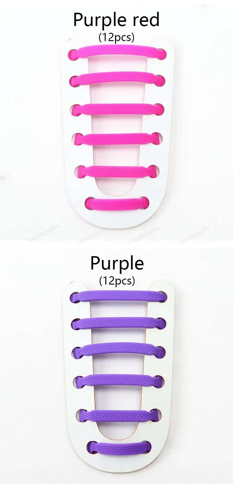 12Pcs Silicone Shoelaces for Shoes No Tie Shoe laces Elastic Laces Sneakers Kids Adult Rubber Shoelace One Size Fits All Shoes