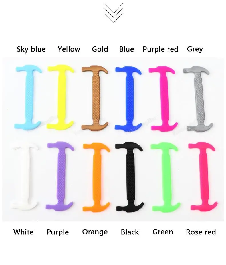 12Pcs Silicone Shoelaces for Shoes No Tie Shoe laces Elastic Laces Sneakers Kids Adult Rubber Shoelace One Size Fits All Shoes