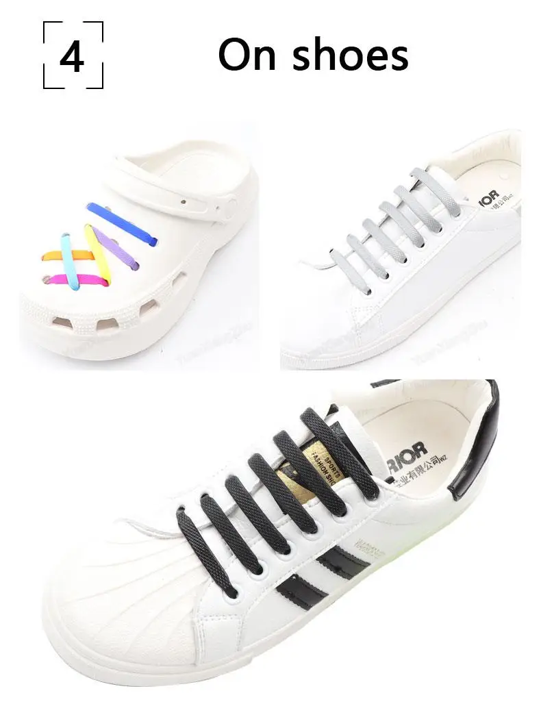 12Pcs Silicone Shoelaces for Shoes No Tie Shoe laces Elastic Laces Sneakers Kids Adult Rubber Shoelace One Size Fits All Shoes