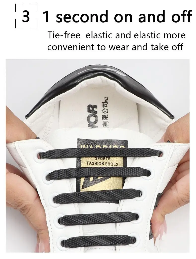 12Pcs Silicone Shoelaces for Shoes No Tie Shoe laces Elastic Laces Sneakers Kids Adult Rubber Shoelace One Size Fits All Shoes