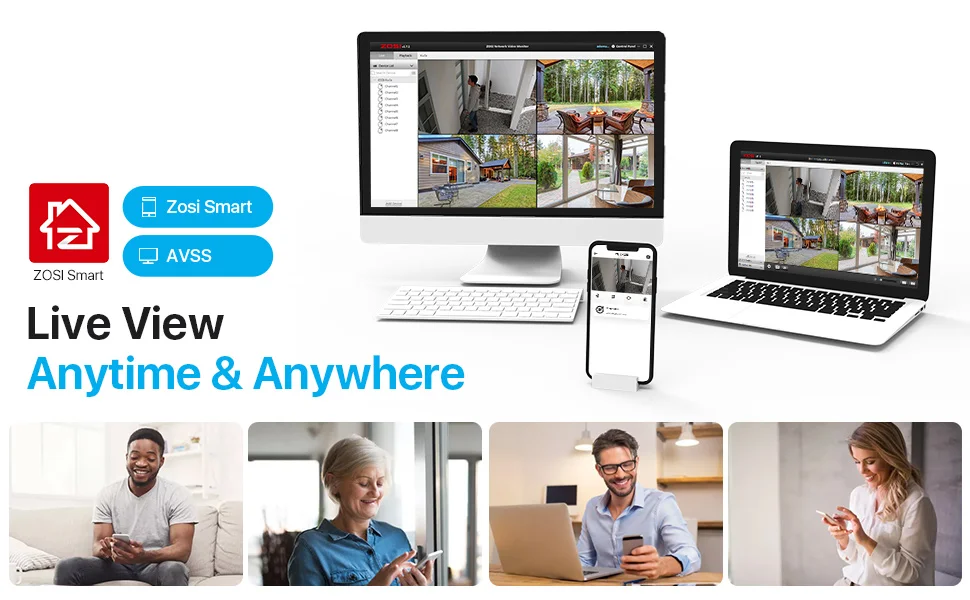 ZOSI 4K HD PoE NVR System 8CH/16CH H.265+ Video Surveillance Network Recorder Only for ZOSI 5MP 8MP PoE Cameras