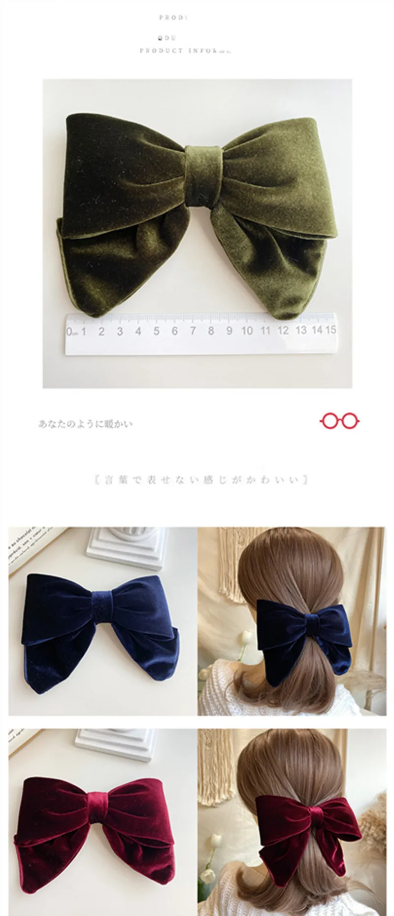 Fashion Hairpins For Women Girls Elegant Velvet Three-dimensional Hair Clip Barrettes Bowknot Hairgrip Headwear Hair Accessories