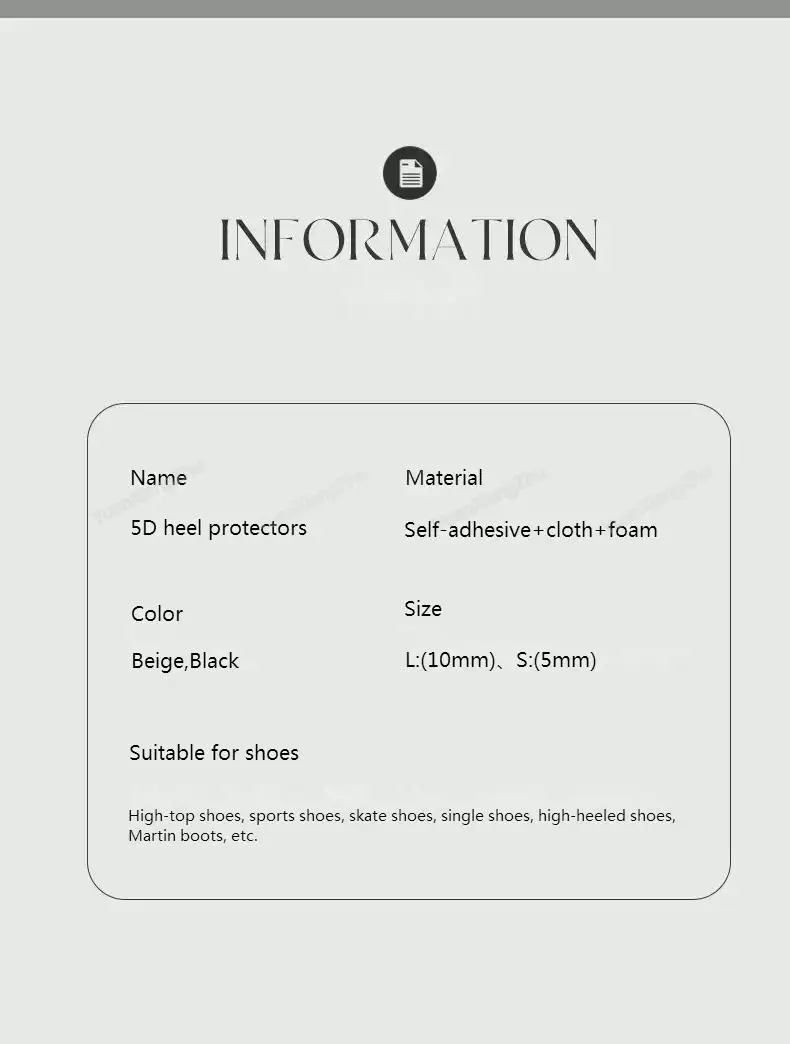 5D Heel Protectors Stickers Comfort Shoe Pads Men Woman Sneakers Insoles Foot Pain Relievers Adjust Size Cushion Care Inserts