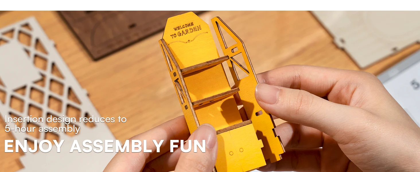 Rolife DIY Book Nook Wooden Miniature Doll House for Bookshelf Insert Furniture