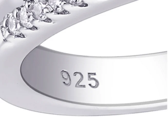 Newshe 925 Sterling Silver Wedding Jewelry Bridal Ring Sets for Women 3.5 CT Imitation Diamond Princess Cut AAAAA Cubic Zircon