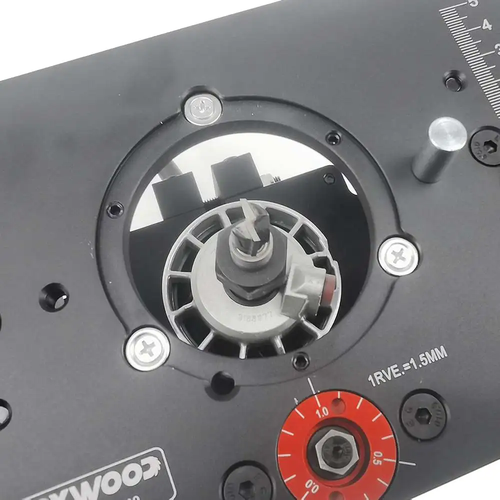 65/69MM Woodworking Router Lift System and Aluminum Top Plate for 65mm Diameter Motors Workbench Trimmer Engraving Machine Tools