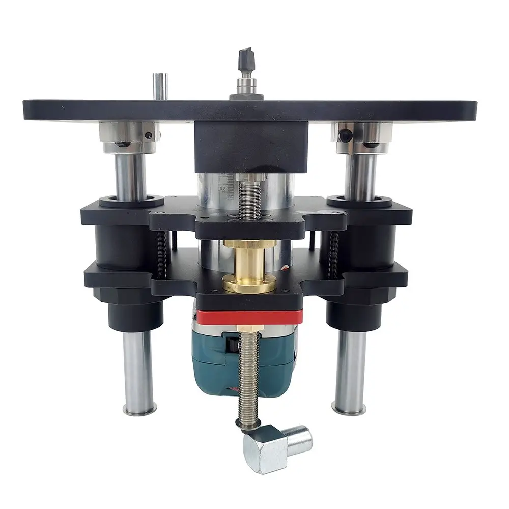 65/69MM Woodworking Router Lift System and Aluminum Top Plate for 65mm Diameter Motors Workbench Trimmer Engraving Machine Tools