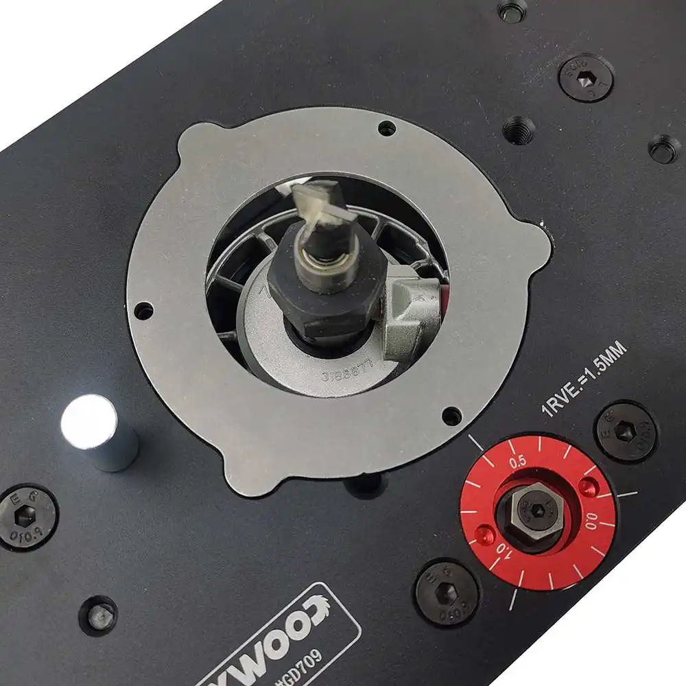 65/69MM Woodworking Router Lift System and Aluminum Top Plate for 65mm Diameter Motors Workbench Trimmer Engraving Machine Tools