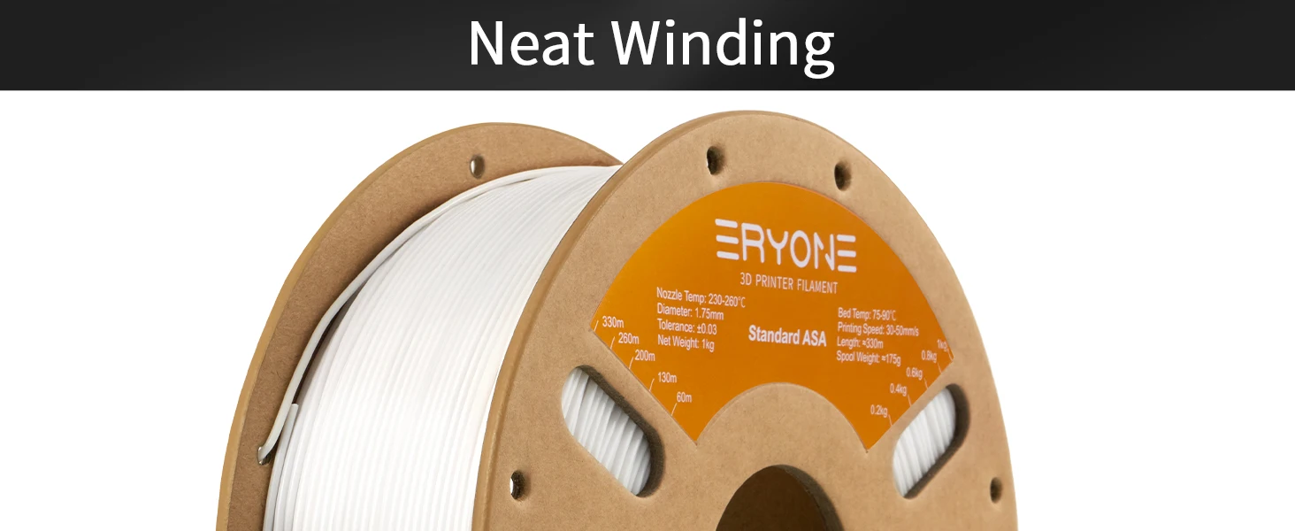ERYONE Promotion New Arrival 1KG ASA 1.75mm 3D Printing Filament 1KG For 3D FDM Printer Fast Shipping