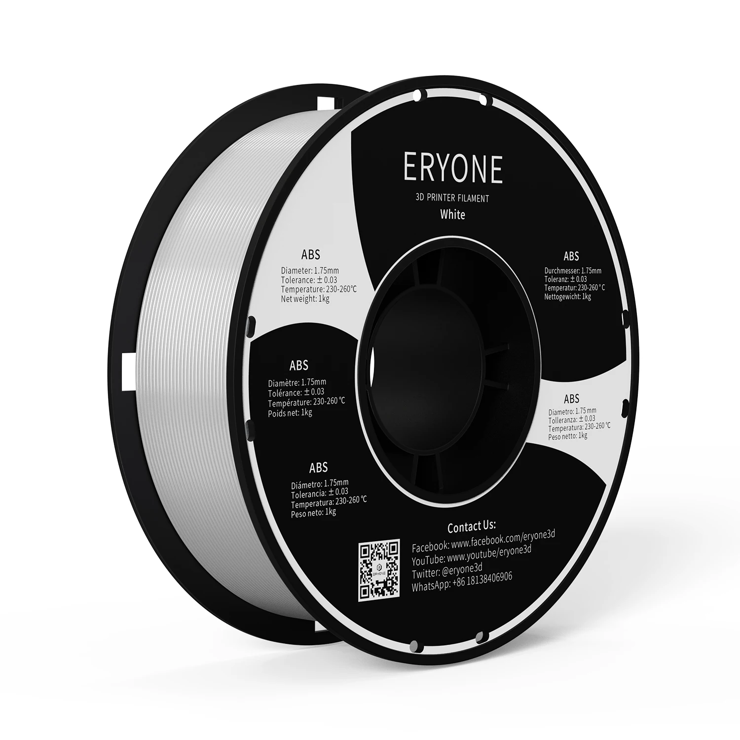 ERYONE Promotion New Arrival 1KG ASA 1.75mm 3D Printing Filament 1KG For 3D FDM Printer Fast Shipping