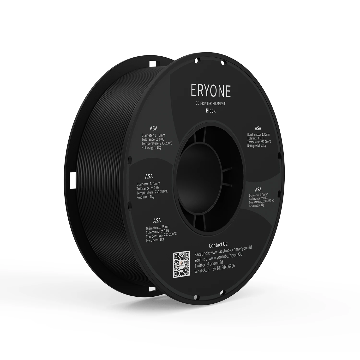 ERYONE Promotion New Arrival 1KG ASA 1.75mm 3D Printing Filament 1KG For 3D FDM Printer Fast Shipping