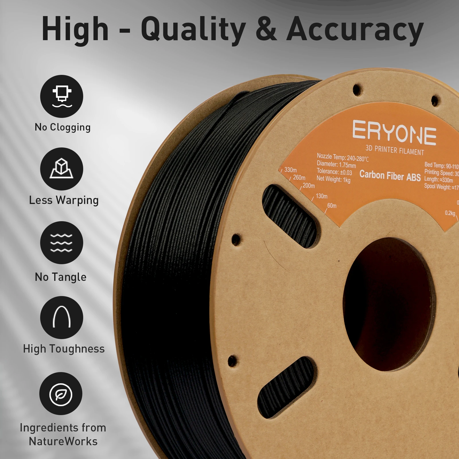 ERYONE Promotion New Arrival 1KG ASA 1.75mm 3D Printing Filament 1KG For 3D FDM Printer Fast Shipping