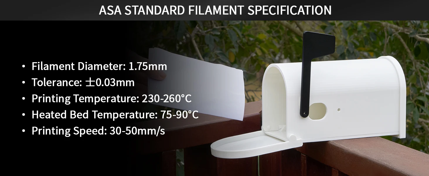 ERYONE Promotion New Arrival 1KG ASA 1.75mm 3D Printing Filament 1KG For 3D FDM Printer Fast Shipping