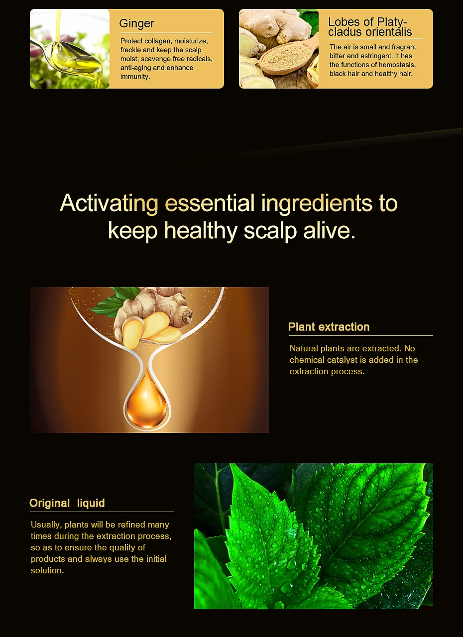 Andrea Hair Fast Hair Growth Essentielle Herbal Keratin Dense Alopecia Loss Liquid Ginger Sunburst Yuda Pilatory Oil 20ml