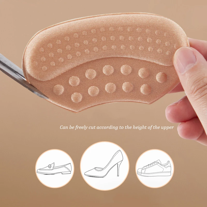 2022 New High Heels Insoles for Women Heel Protector Stickers Cushion Inserts Foot Heel Liners Pain Relief Pads Foot Accessories